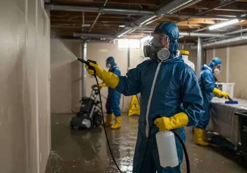 Basement Sanitization and Antimicrobial Treatment process in Fairbanks Ranch, CA